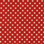 Tissu Etoiles fond rouge People's House 20x110 cm