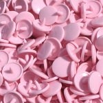 50 pressions KAM résine rondes taille 20 rose clair