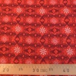 Voile de coton inspiration batik rouge 50 x 140 cm