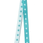 Ruban Etoiles réversible blanc / bleu 1m