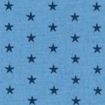 Batiste Frou-Frou Etoiles Bleu intense fond clair 20x140 cm