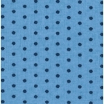 Batiste Frou-Frou Pois Bleu intense fond clair 20x140 cm