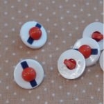 Bouton béret blanc 14mm