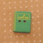 Bouton cahier vert vif