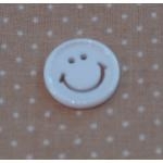 Bouton smiley blanc 18mm