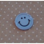Bouton smiley bleu 18mm