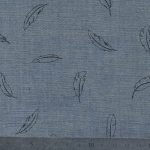 Léger comme une plume, chambray gris bleu, 20 x 140 cm