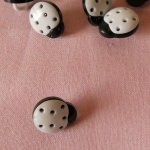 Bouton Coccinnelle blanc 14 mm
