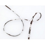 Cordon Liberty Mitsi taupe et chocolat coloris T 50cm