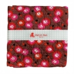 Coupon Petit Pan molletonné recto-verso Coquelicot rouge 50 x 70 cm