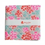 Coupon Petit Pan molletonné recto-verso Junko gris rose 50 x 70 cm