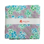 Coupon Petit Pan molletonné recto-verso Junko gris vert 50 x 70 cm