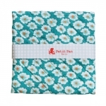 Coupon Petit Pan molletonné recto-verso Osami turquoise 50 x 70 cm
