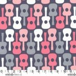 Tissu Guitares Michael Miller Jazzy Bloom 20x110 cm