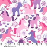 Tissu Magic Unicorns licrone magique lavande 20x110 cm