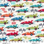 Tissu Faster Voitures 20x110 cm