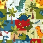 Tissu Dino Roars 20x110 cm