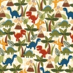 Tissu Lil' Dinos pois taupe 20x110 cm