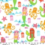 Tissu Swim with us Sirènes 20x110 cm
