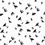 Tissu Waterfront park Flight hirondelles coloris white