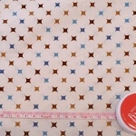 Tissu Diamants marron / bleu