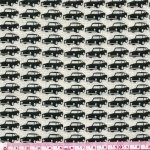 Tissu double gaze voitures noires fond blanc cassé 20x110 cm