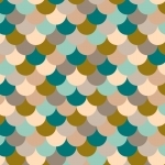 Tissu Ecaille coloris Coeur d'émeraude par Aime comme Marie 20x140 cm