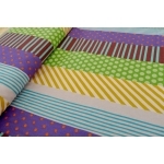Tissu Echino rayures moutarde 20x110 cm