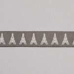 Ruban Tour Eiffel gris clair 1m