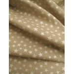 Batiste de coton Etoiles Taupe / Nacré 20x140 cm