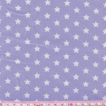 Popeline Basics Etoiles fond parme 20x140 cm