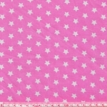 Popeline Basics Etoiles fond rose 20x140 cm