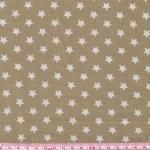 Popeline Basics Etoiles fond crème 20x140 cm