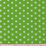 Popeline Basics Etoiles fond vert 20x140 cm