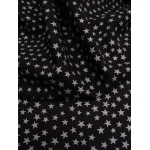 Batiste de coton Etoiles Noir / Nacré 20x140 cm