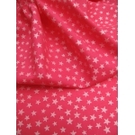 Batiste de coton Etoiles Fushia / Nacré 20x140 cm