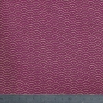 Popeline éventails dorés fond fuchsia 20x140 cm