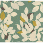 Popeline Feuillages vert de gris 25x140 cm