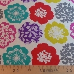 Tissu Echino fleurs multico 40 x 140 cm