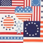 Tissu Heart of America 20x110 cm