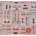 DERNIER COUPON Tissu Lingerie Kiss and Tell 1m05x110 cm