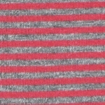 DERNIER COUPON jersey rayé rouge et gris 1m20 x 140 cm
