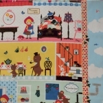 Tissu Maison de poupée 60 x 110 cm