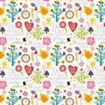 Tissu Alice Blanc par Mini labo 47/50 cm x140 cm