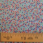 Tissu Mini Rétro boules bleu vert rouge 20x110 cm
