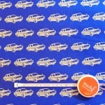 Tissu Echino Cars voitures fond bleu 20x110 cm