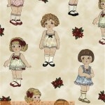 Tissu Paper Dolls Christmas 40x100 cm