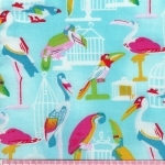 Popeline Perruches 25x140 cm