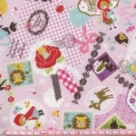 Tissu Petit chaperon rouge romantique 20x110 cm