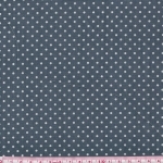 Popeline Basics petits pois fond gris foncé 20x140 cm